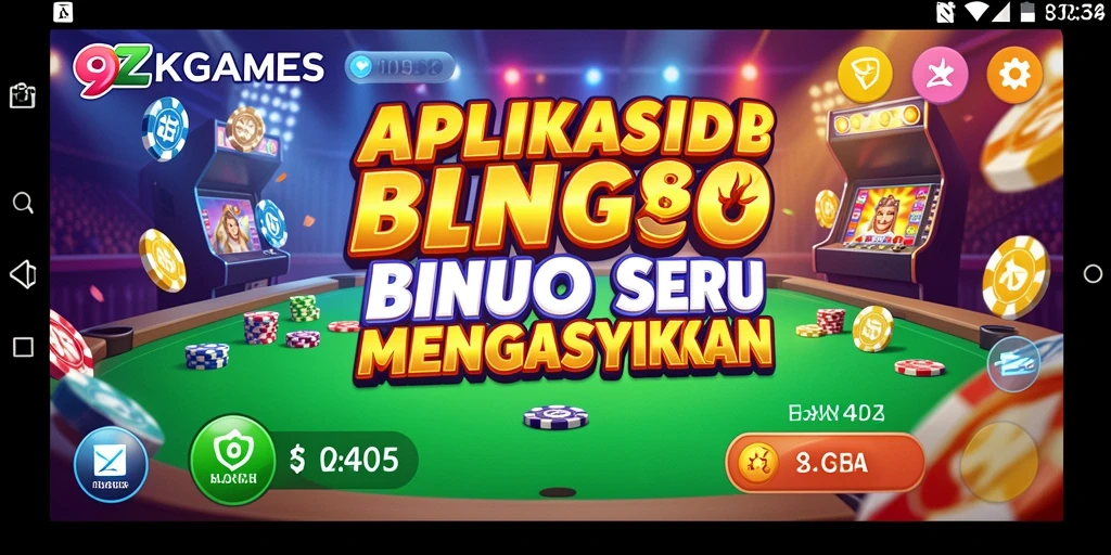 Screenshot gameplay 9ZKGAMES menunjukkan suasana permainan Bingo yang dinamis dan menyenangkan.