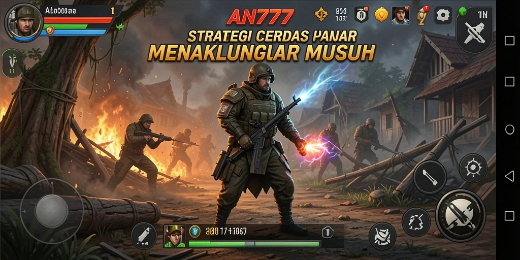 Tangkapan layar AN777 menunjukkan momen pertempuran yang intens dan strategis.