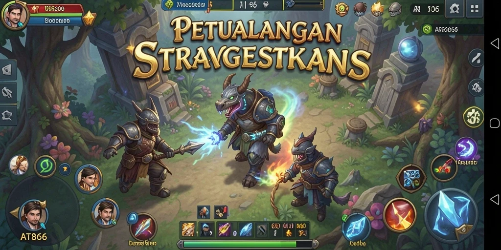 Tangkapan layar gameplay AT866 menunjukkan aksi strategis yang mendebarkan.