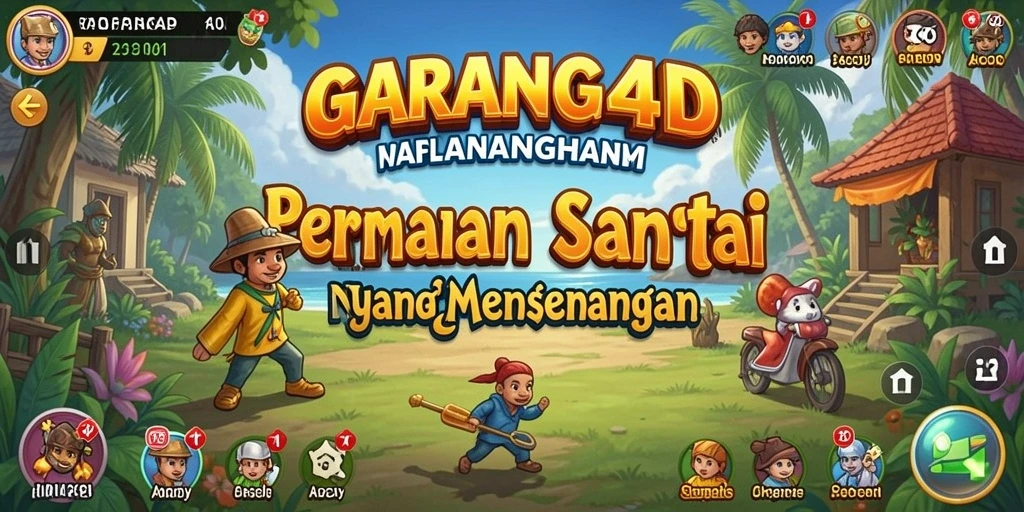 Screenshot utama GARANG4D menampilkan gameplay berwarna-warni dan seru.