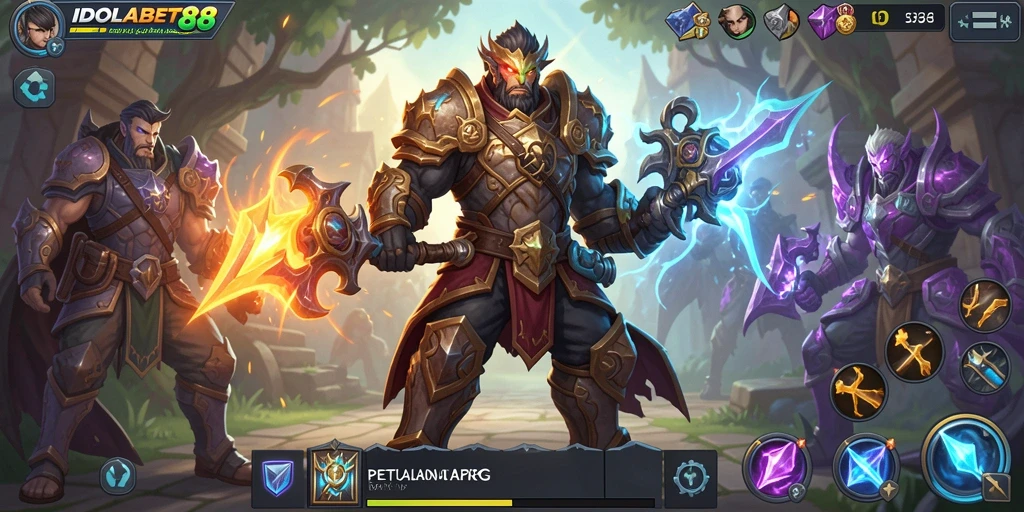 Screenshot gameplay <strong>IDOLABET88</strong> yang menunjukkan pertempuran epik dalam dunia ARPG.