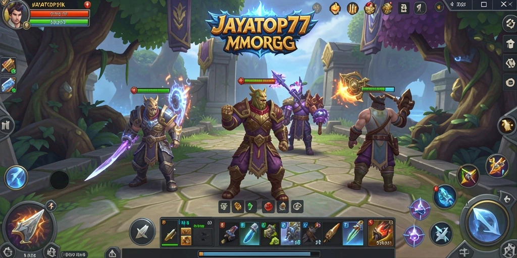 Tampilan gameplay seru di dunia MMORPG JAYATOP77.