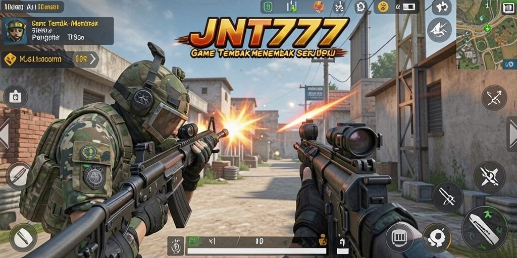 Gameplay menegangkan dalam pertempuran TPS JNT777.