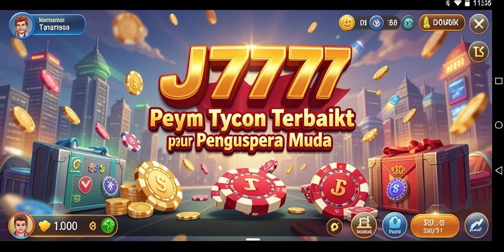 Screenshot utama JT777 menampilkan aksi seru dalam mengelola bisnis Tycoon.