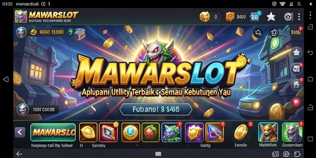 Tampilan utama MAWARSLOT yang sederhana dan mudah dinavigasi.