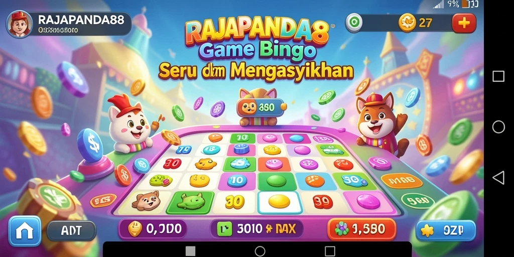 Screenshot gameplay Bingo RAJAPANDA88 yang mendebarkan.