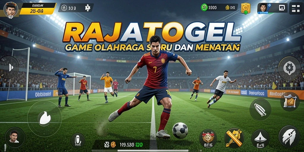 Screenshot utama RAJATOGEL menampilkan gameplay olahraga yang seru.