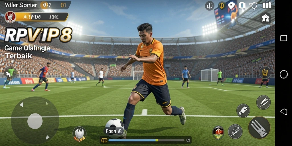 Screenshot RPVIP8 menampilkan serunya gameplay olahraga yang kompetitif.