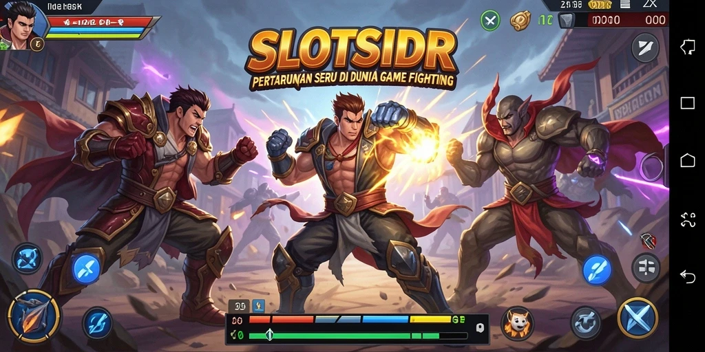 Tangkapan layar gameplay SLOTSIDR yang menampilkan pertarungan seru.