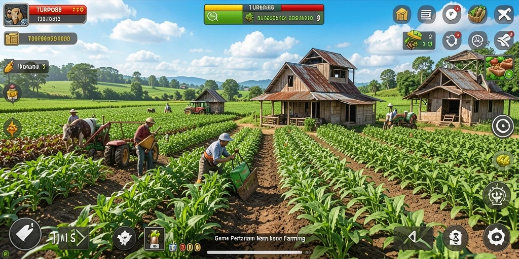 Screenshot TURBO88 menunjukkan gameplay seru dalam bertani.